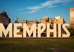 The Memphis sign by the river